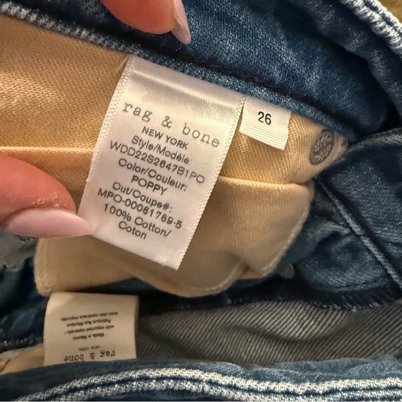 RAG & BONE • Nina high rise ankle cigarette jeans - size 26 - Picture 6 of 6